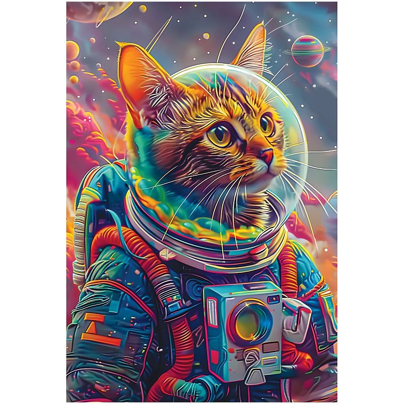 Пазл  104 эл. ТРИ СОВЫ "Кот-космонавт"