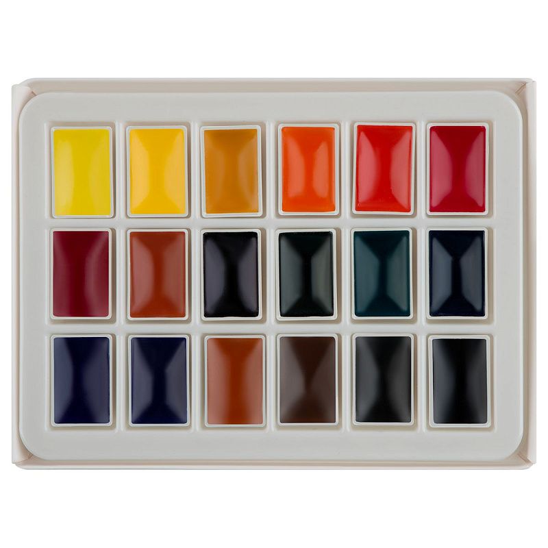 Акварель художественная Гамма "Студия", 18цв., кюветы, картон. упаковка