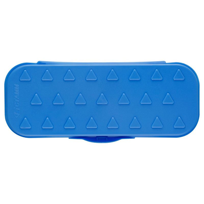 Пенал-футляр, 215*90*43 СТАММ "Пингвины", светло-синий 