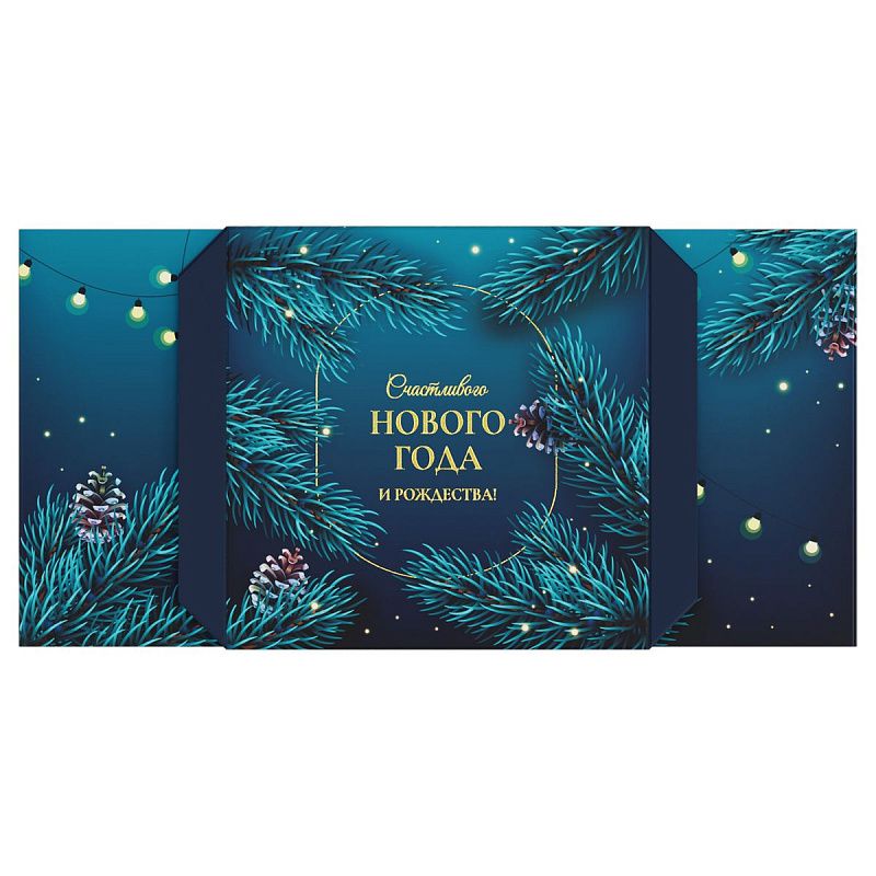 Коробка складная подарочная MESHU "Теплые моменты", (28*28*28см), отд фольгой
