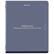 Тетрадь предметная VINTAGE 48 л., SoftTouch, ИНФОРМАТИКА, клетка, подсказ, BRAUBERG, 405154