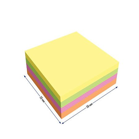 Самоклеящийся блок Berlingo "Ultra Sticky", 50*50мм, 240л., 4 неоновых цвета