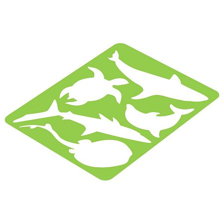 Трафарет-раскраска контурный, СТАММ "Морские обитатели", пакет, европодвес