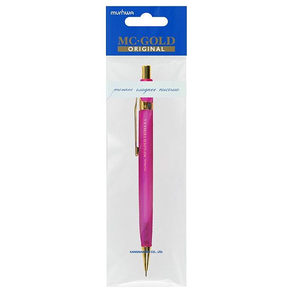 Карандаш механический MunHwa "MP Gold Trima" 0,5мм, с ластиком, корпус ассорти, пакет