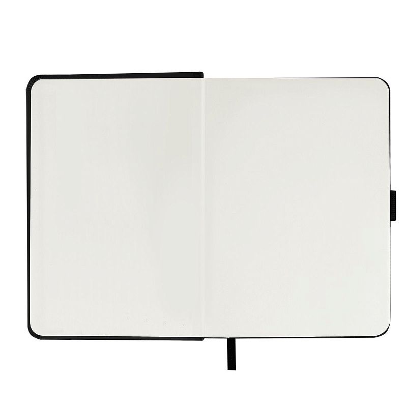 Скетчбук 100л., А5 Гамма "Студия", черный, твердая обложка, на резинке, слоновая кость, 110г/м2