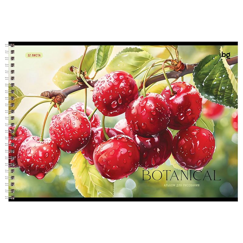 Альбом для рисования 32л., А4, на гребне BG "Botanical"