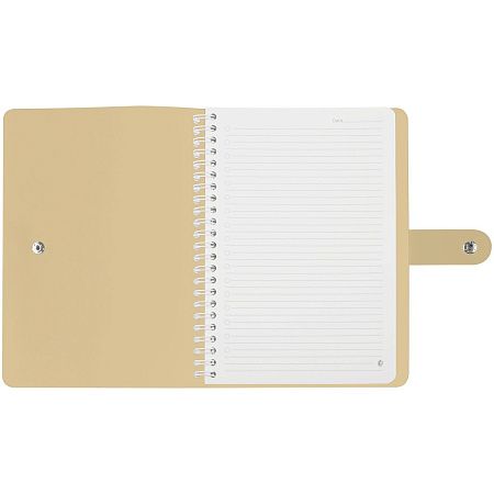 Записная книжка А5 96л. ЛАЙТ, кожзам, скрытый гребень, Greenwich Line "Shimmer. Beige", блок в линию