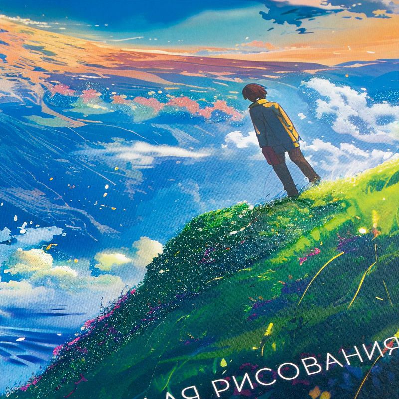 Альбом для рисования 32л., А4, на скрепке BG "Чудесный мир", блестки