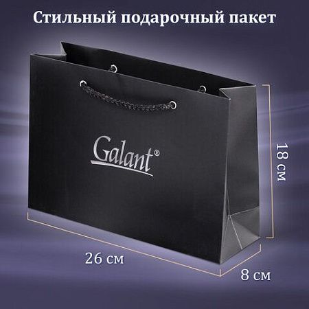 Ручка перьевая GALANT Versus, корпус золотистый, ежедневник недатированный А5 черный, пакет, 880906 