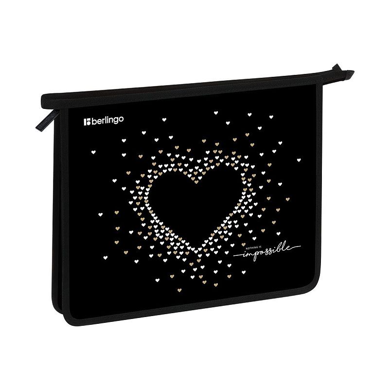 Папка для тетрадей 1 отделение, А5 Berlingo "Golden Glow", 240*205*40мм, пластик, на молнии