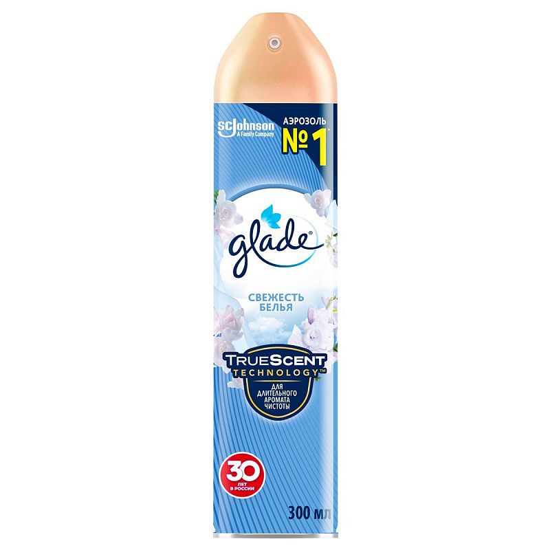 Освежитель воздуха аэрозольный Glade "Свежесть белья", 300мл 
