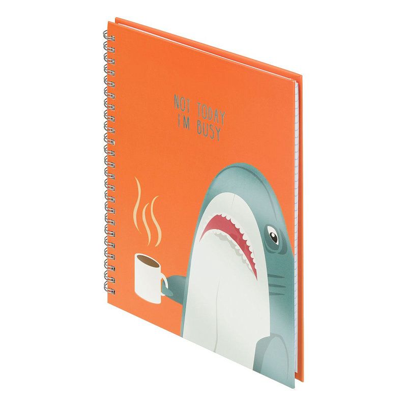 Тетрадь 80л., А5, клетка на гребне BG "I'm busy", матовая ламинация, выб. лак, твердая обложка