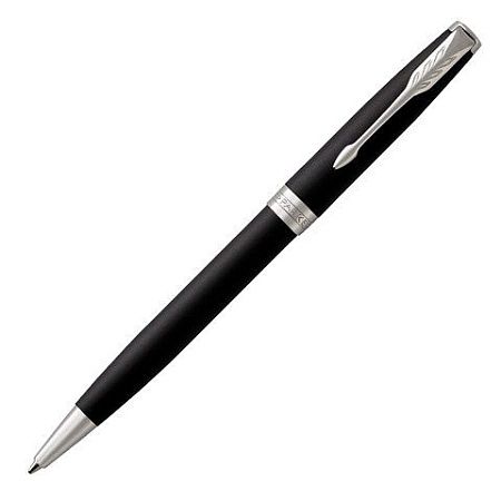 Ручка шариковая PARKER "Sonnet Core Matt Black CT", черный матовый лак, палладий, черная, 1931524 