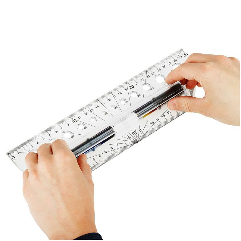 Рейсшина 30см ArtSpace, металлический ролик 