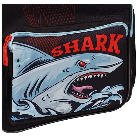 Ранец ArtSpace облегченный Happy School "Shark" 39*28*18см, 1 отделение, 4 кармана, анатомическая спинка 