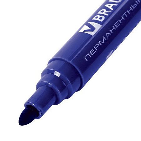 Маркеры перманентные BRAUBERG "Classic", НАБОР 4 ЦВЕТА, круглый наконечник, 3 мм, 150299 
