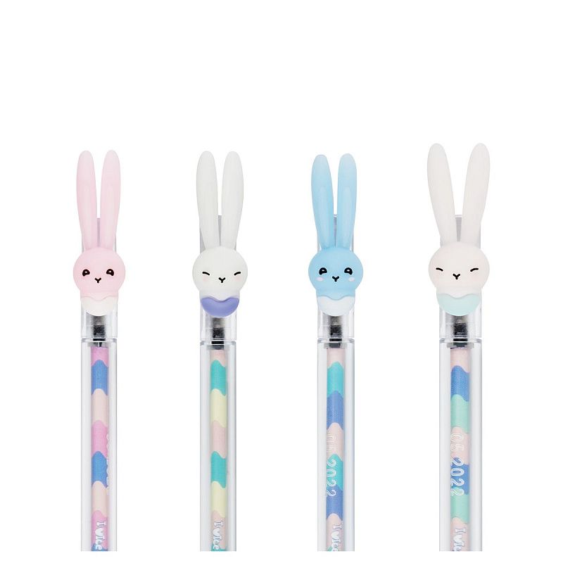 Ручка шариковая MESHU "Ice Cream Rabbit ", синяя, 0,7мм, корпус ассорти, с топпером 