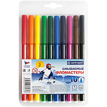 Фломастеры Centropen "Washable", 10цв., смываемые, блистер