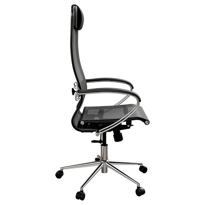 Кресло руководителя Метта "ErgoLife" Set 4, сетка черная, синхромеханизм качания, (131/Synchro052), 212.16.1.403