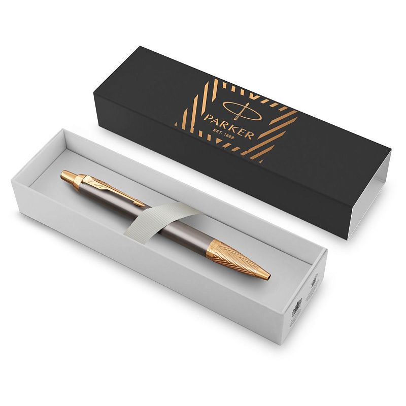 Ручка шариковая Parker "IM PRM ARROW GT" синяя, 1,0мм, кнопочн., подарочная упаковка 
