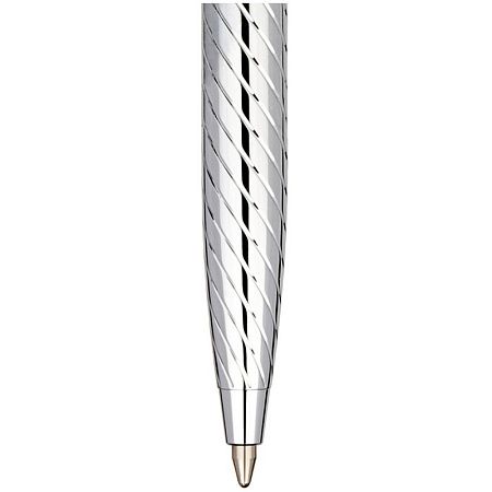 Ручка шариковая Delucci "Argento" синяя, 1,0мм, корпус серебро, поворотн., подарочная упаковка 