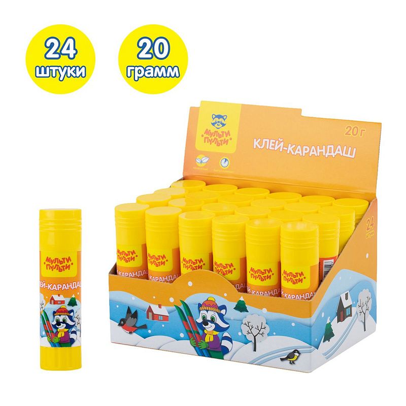 Клей-карандаш Мульти-Пульти, 20г, ПВП