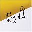 Скрепки фигурные 19мм, Meshu "Cat&Dog ", 4шт., пакет с европодвесом