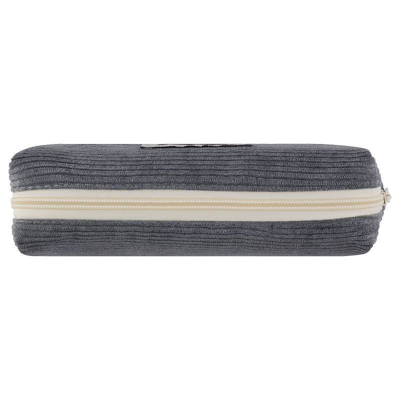 Пенал, 200*70*50 ArtSpace "Corduroy", серый вельвет, подкладка 