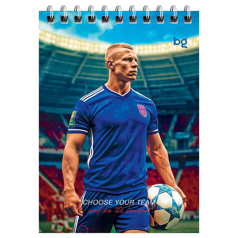 Блокнот А6 60л. на гребне BG "Нейросеть. Футбол"