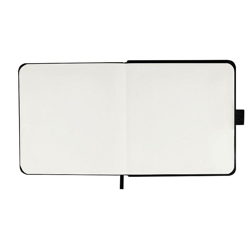 Скетчбук 100л., 190*190 Гамма "Студия", черный, твердая обложка, на резинке, слоновая кость, 110г/м2