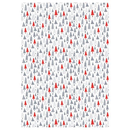 Упаковочная бумага глянц. 70*100см, MESHU "New Year", 80 г/м2, ассорти, 4 дизайна