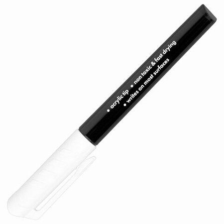 Маркеры перманентные BRAUBERG WHITE EXTRA, БЕЛЫЕ, НАБОР 2 ШТУКИ, круглый наконечник 3 мм, 152489 