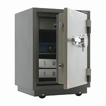 Сейф огнестойкий VALBERG "FRS-66T EL", 672х485х430 мм, 79 кг, электроный замок + ключ, трейзер, крепление к полу