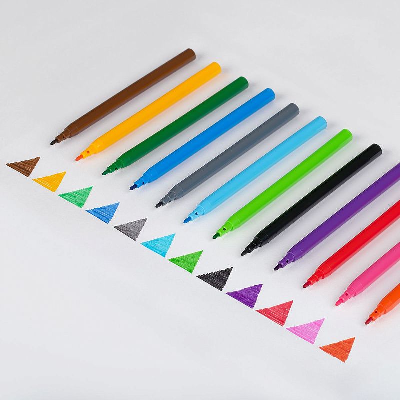 Фломастеры Мульти-Пульти "Чебурашка", 12цв., смываемые, картон, европодвес