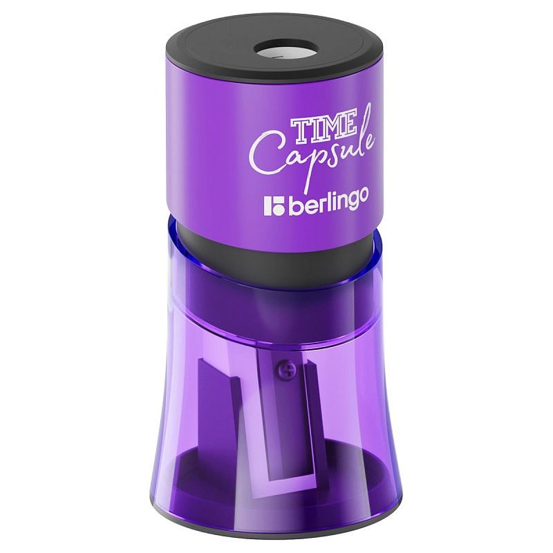 Точилка пластиковая Berlingo "TimeCapsule" 2 отверстия, контейнер, ассорти 