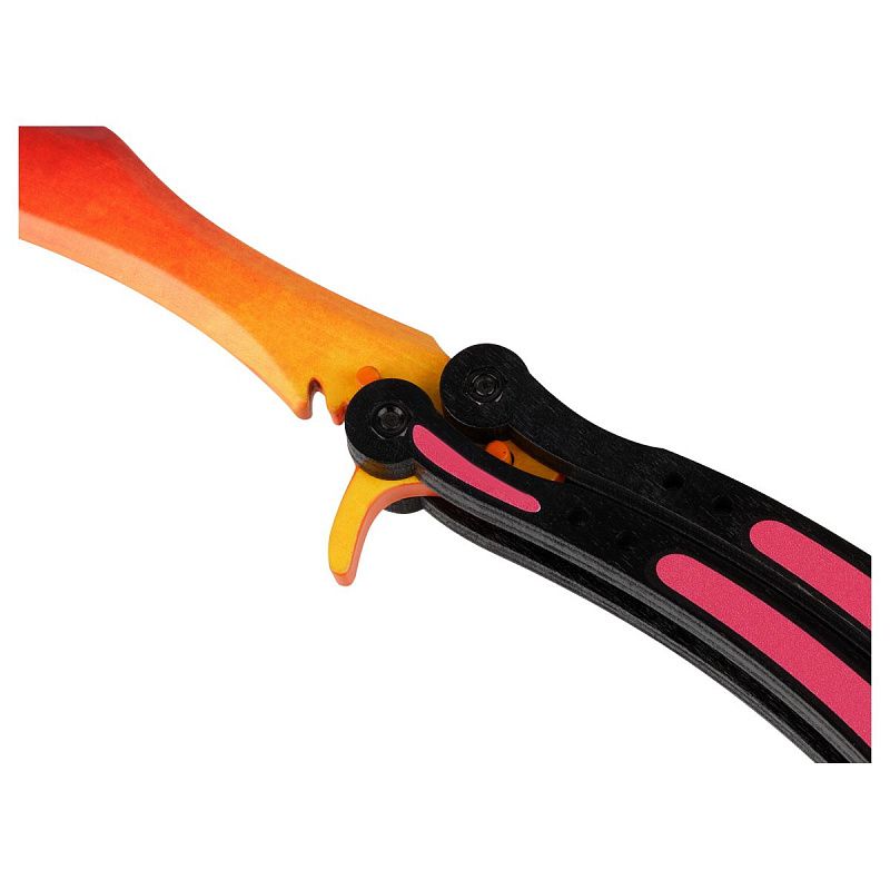 Нож деревянный ТРИ СОВЫ Бабочка, серия легендарный, "Градиент", пакет с европодвесом 