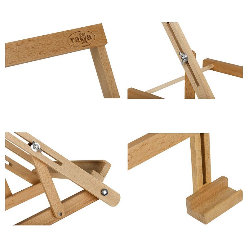 Мольберт настольный каркасный вертикальный Гамма "Студия", 33*40*46(68)см, российский бук