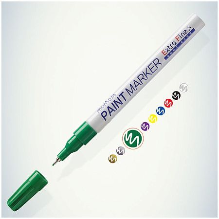 Маркер-краска MunHwa "Extra Fine Paint Marker" зеленая, 1мм, нитро-основа 