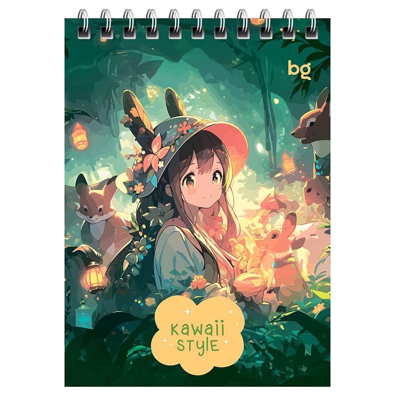 Блокнот А6 40л. на гребне BG "Аниме"