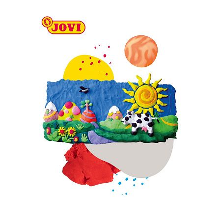 Пластилин JOVI, 10 цветов, 500г, растительный, картон