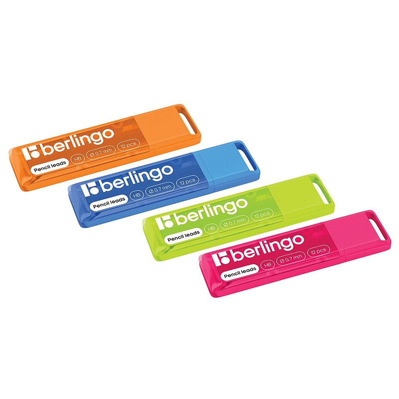 Грифели для механических карандашей Berlingo, 12шт., 0,7мм, HB 