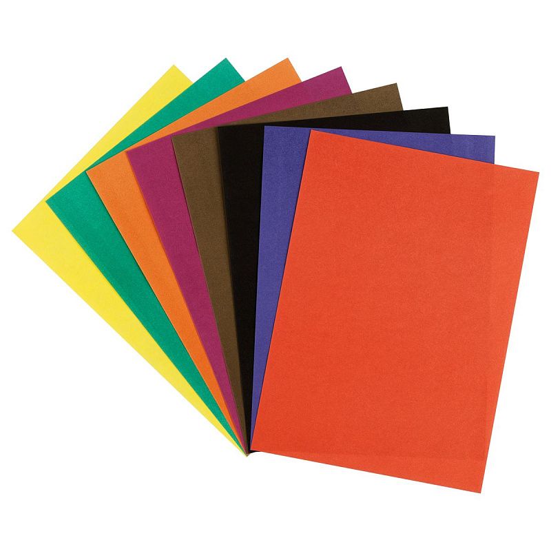 Цветная бумага офсетная А4, Мульти-Пульти, 16л., 8цв., в папке, "Чебурашка"