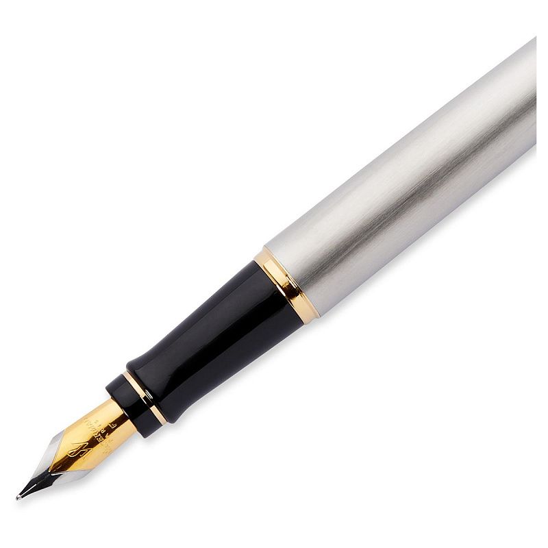 Ручка перьевая Waterman "Expert Stainless Steel GT", синий, 0,8мм, подарочная упаковка 
