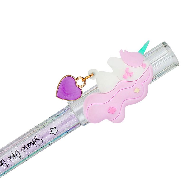 Ручка гелевая стираемая MESHU "Lovely unicorn" синяя, 0,5мм, корпус ассорти, с топпером 