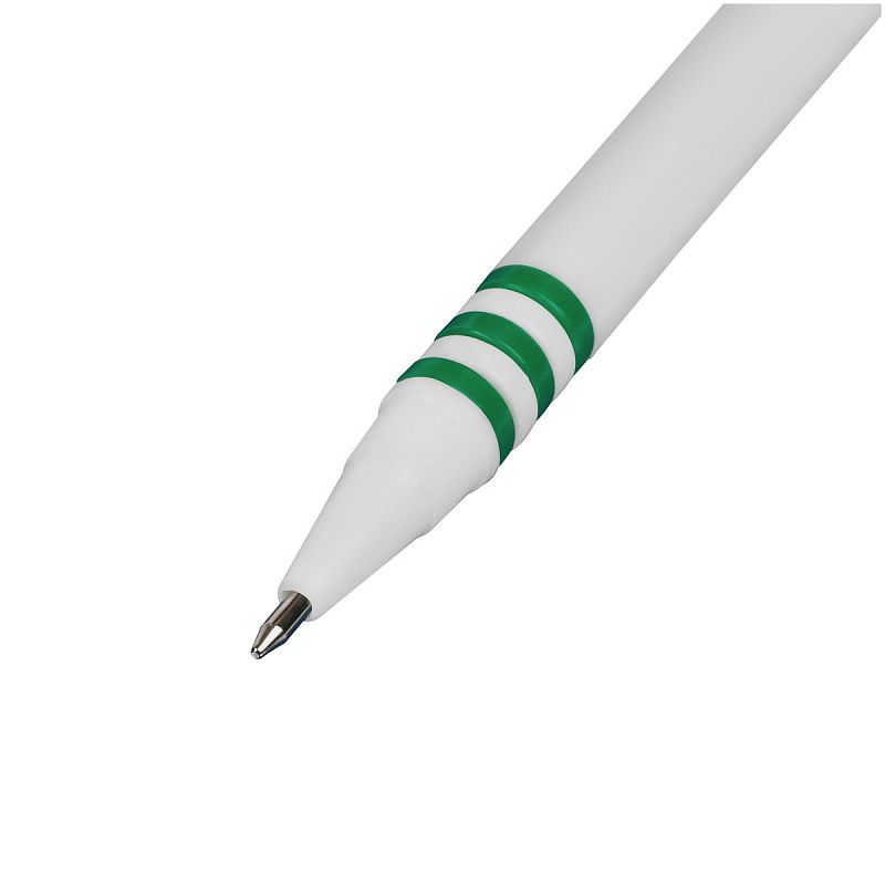 Ручка шариковая настольная OfficeSpace синяя, 0,7мм, белый корпус, белая подставка, европодвес 