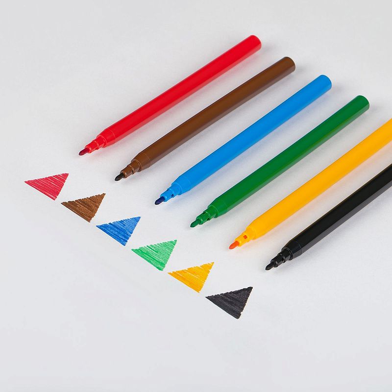 Фломастеры Мульти-Пульти "Чебурашка", 06цв., смываемые, картон, европодвес