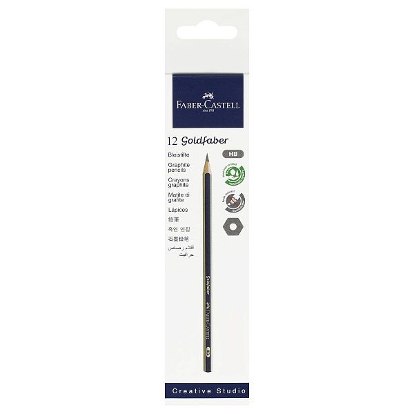 Карандаш ч/г Faber-Castell "Goldfaber 1221" HB, заточен.
