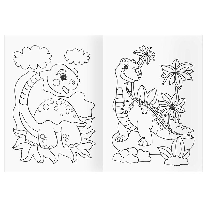 Раскраска А5, 16 стр., ТРИ СОВЫ "Динопарк"