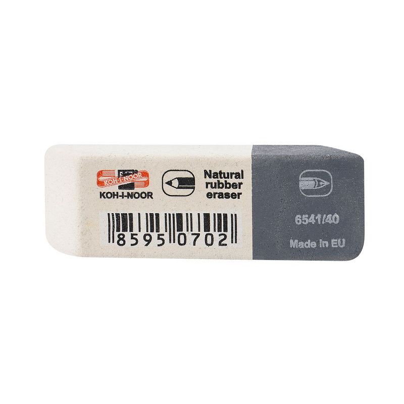 Ластик Koh-I-Noor "Sanpearl" 40, скошенный, комбинированный, натуральный каучук, 57*19,5*8мм 