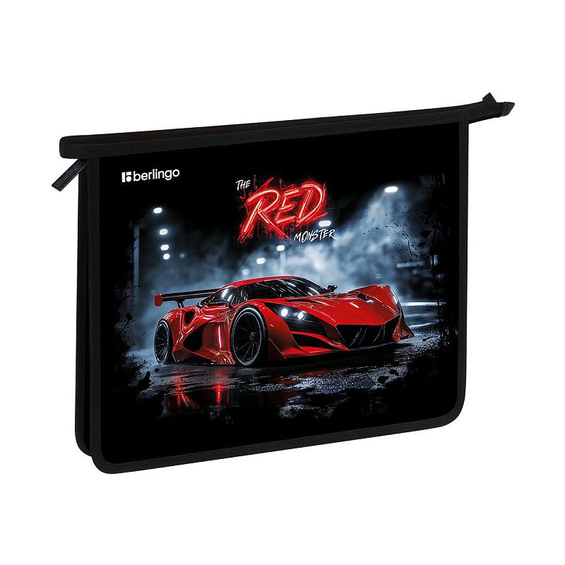 Папка для тетрадей 1 отделение, А5 Berlingo "Red Monster", 240*205*40мм, пластик, на молнии